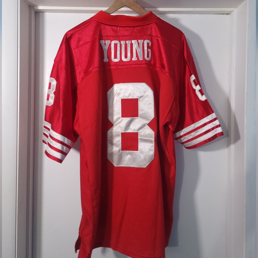 Mitchell & Ness Throwbacks Steve Young #8 Red San Francisco 49ers Jersey